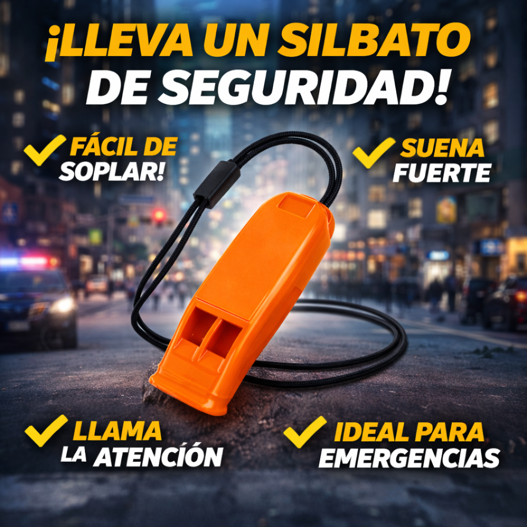 Silbato de Seguridad Ultra Fuerte con Llavero – Alerta Rápida para Emergencias