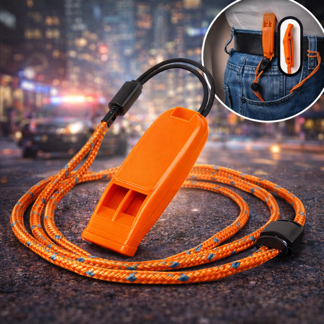 Silbato de Seguridad Ultra Fuerte con Llavero – Alerta Rápida para Emergencias